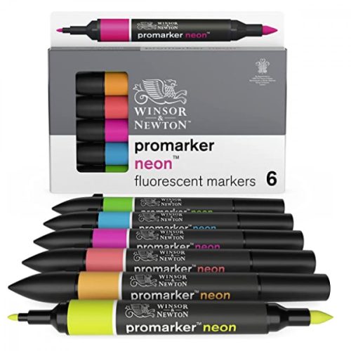 ProMarker® neon színek 6 db-os filctoll készlet., W&N