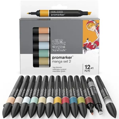 ProMarker® manga set 2 - 12+1 db-os filctoll készlet., W&N