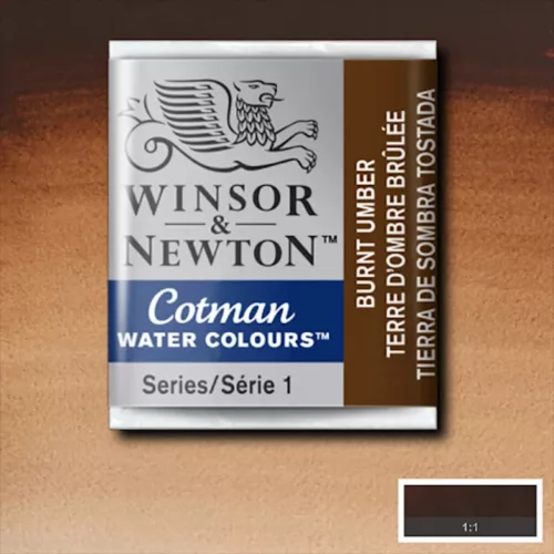 Winsor&Newton Cotman 1/2 szilkés akvarellfesték - 076, burnt umber