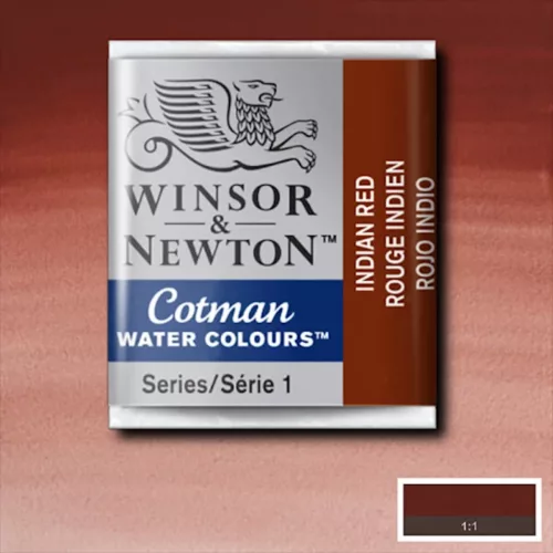Winsor&Newton Cotman 1/2 szilkés akvarellfesték - 317, indian red