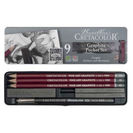   Cretacolor Graphite Pocket Set, grafit készlet 9db fémdobozos
