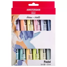   Talens Amsterdam akrilfesték készlet 12x20ml pasztel színek