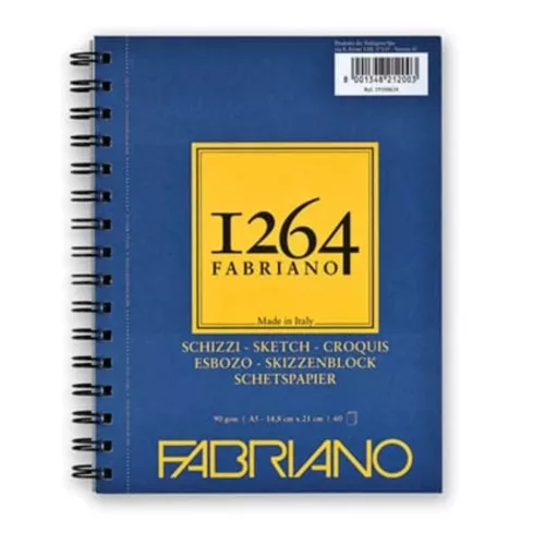 Fabriano 1264 skicctömb 90g - oldalt spirálos A5