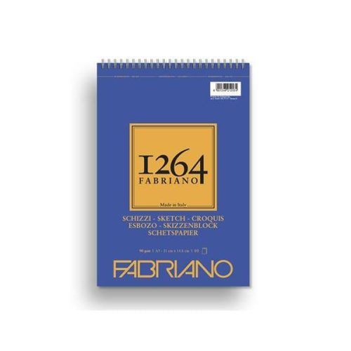Fabriano 1264 skicctömb 90g - felül spirálos A4
