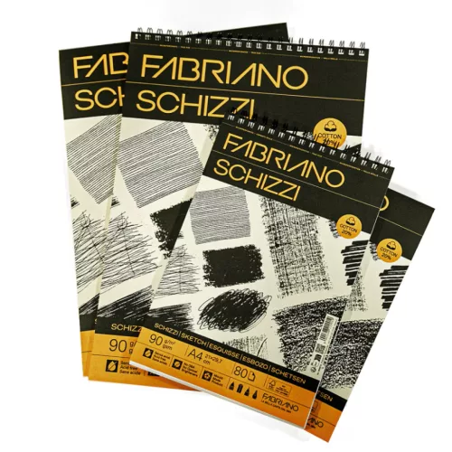 Fabriano rajztömb Schizzi A3, 90g - 80lap, felül spirálos