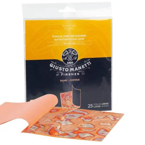 Manetti füstfólia 14x14cm, 25lap - réz, hőkezelt, var. 02. bliszteres