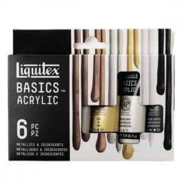   Liquitex Basics akrilfesték készlet, 6x22 ml - metál és irizáló színek