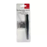 Kalligrafikus készlet B, tollszár + 5 hegyes végű hegy