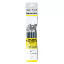 Winsor & Newton Foundation szintetikus ecsetkészlet - 6db