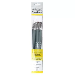 Winsor & Newton Foundation szintetikus ecsetkészlet - 6db