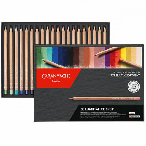Caran d'ache Luminance 6901 színesceruza készlet - 20db portré válogatás