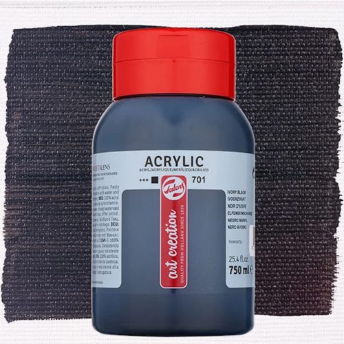 Talens Art Creation akrilfesték 750ml - csontfekete 701 (Ivory Black)