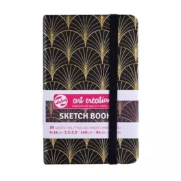   Talens Art Creation Sketch Book rajz- és vázlatfüzet, 9x14cm, 140g/m², 80lap, Art Deco