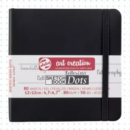   Talens Art Creation Sketchbook Dots - Pontozott vázlattömb 12x12cm, 80g, 80 lap