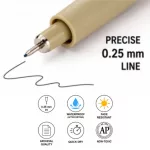 SAKURA Pigma Micron 01 műszaki rajztoll készlet 6 szín 0,25 mm