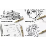 SAKURA Pigma Micron 01 műszaki rajztoll készlet 6 szín 0,25 mm