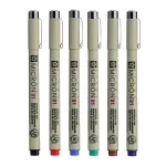 SAKURA Pigma Micron 01 műszaki rajztoll készlet 6 szín 0,25 mm