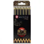 Sakura Pigma Micron műszaki tűfilc készlet, 6db Black Edition limitált kiadás
