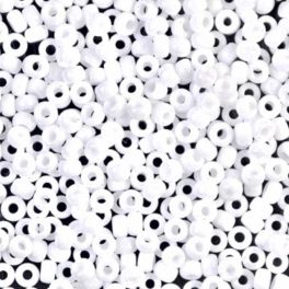 Japán kásagyöngy Miyuki 8/0, telt fehér, 10g