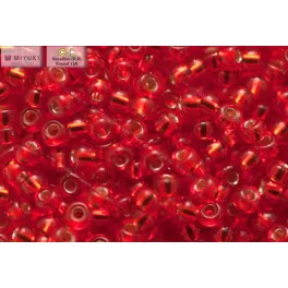 Japán kásagyöngy Miyuki 11/0, ek. piros, 10g