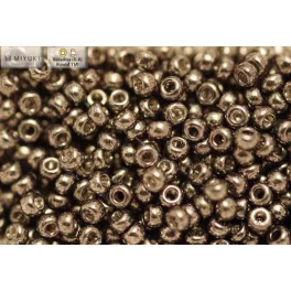   Japán kásagyöngy Miyuki 11/0, galvanizált sötét acél, 10g