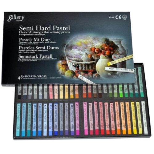 Gallery, félkemény pasztellkréta (porpasztell), 48 szín