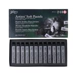 Gallery, pasztellkréta (porpasztell), 12 db fekete
