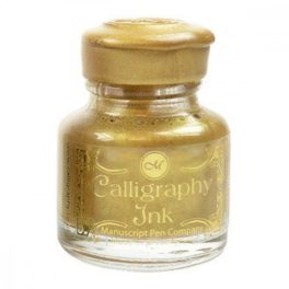 Manuscript Calligraphy tinta wax - arany