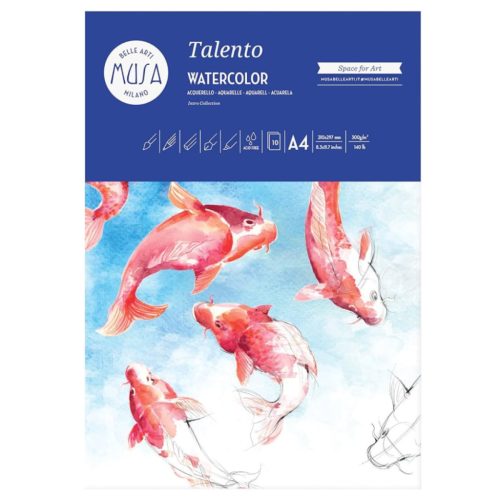 MUSA Talento - akvarelltömb - A4 (300g/m2, 10 lap)
