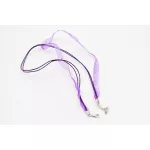 Organza nyaklánc alap lánchosszabítóval, 43 cm - ametiszt