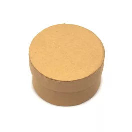 Papír doboz natúr kör alakú, átm.:6cm