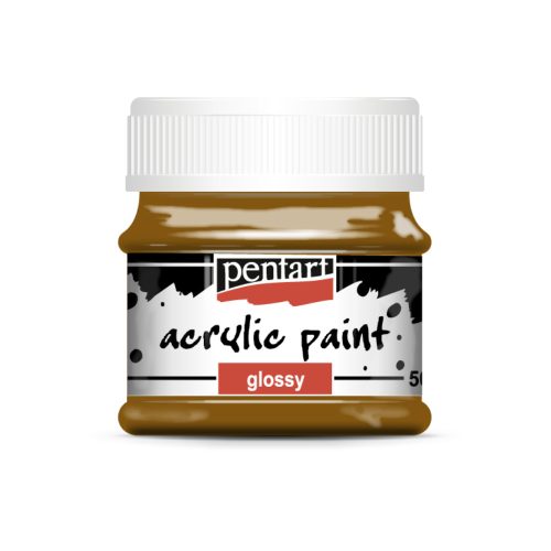 Pentart fényes akrilfesték 50ml világosbarna