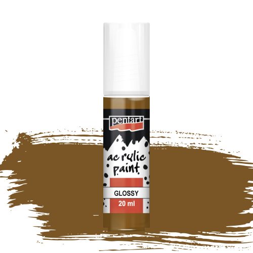 Pentart fényes akrilfesték 20ml világosbarna