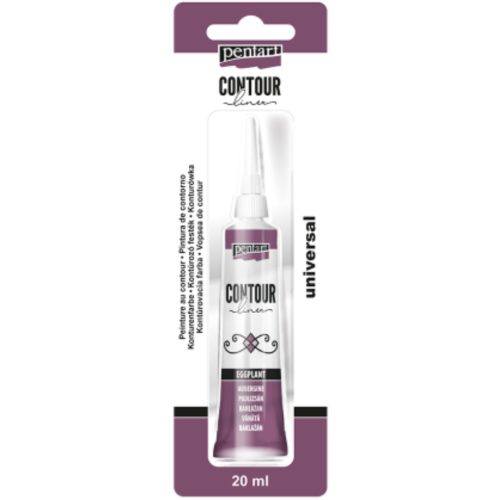 Pentart kontúrozó festék 20ml padlizsán