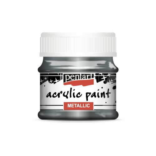 Pentart metál akrilfesték 50ml rokokóezüst
