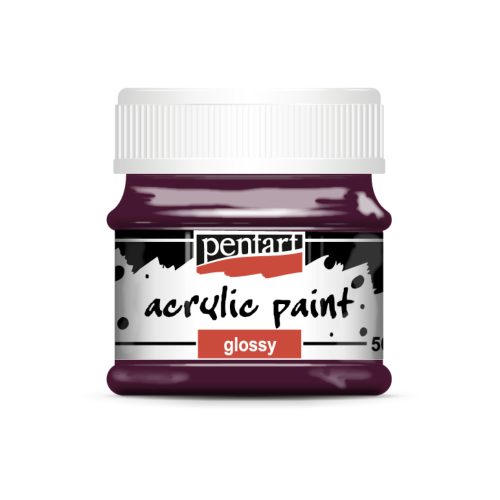 Pentart fényes akrilfesték 50ml padlizsán