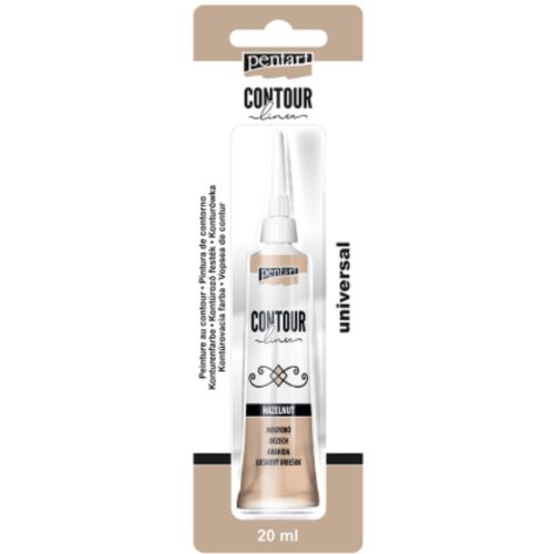 Pentart kontúrozó festék 20ml mogyoró