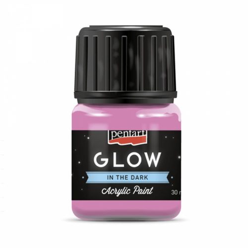 Pentart GLOW sötétben világító akrilfesték 30ml pink