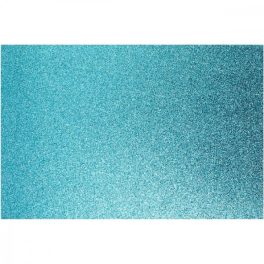 Dekorgumi csillámos, öntapadó A4 - türkizkék