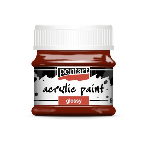 Pentart fényes akrilfesték 50ml bordó