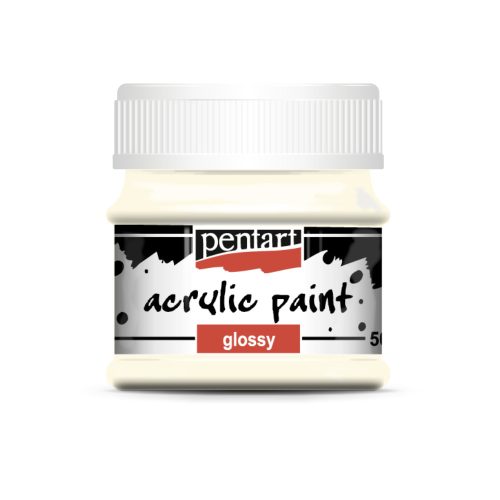 Pentart fényes akrilfesték 50ml elefántcsont