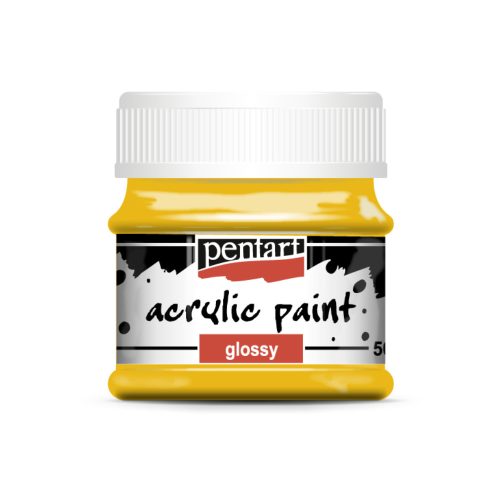 Pentart fényes akrilfesték 50ml napsárga