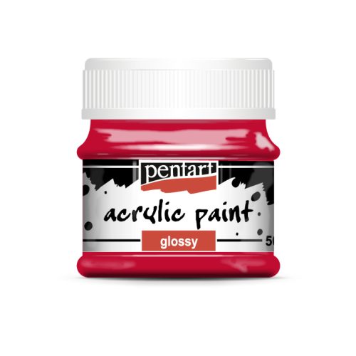 Pentart fényes akrilfesték 50ml piros