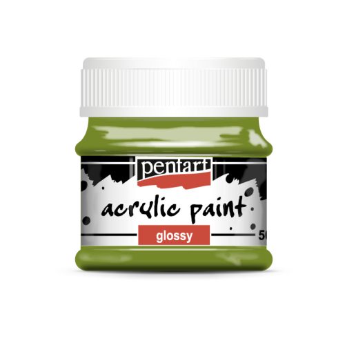 Pentart fényes akrilfesték 50ml oliva