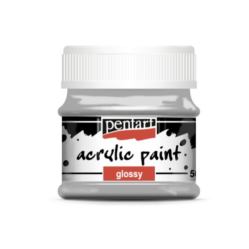 Pentart fényes akrilfesték 50ml szürke