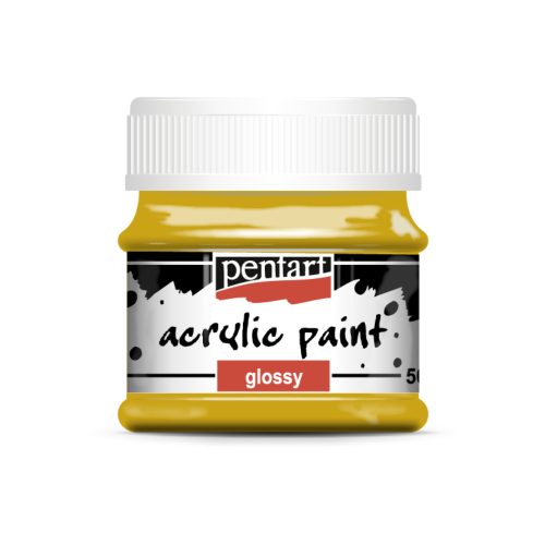 Pentart fényes akrilfesték 50ml okker