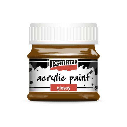 Pentart fényes akrilfesték 50ml gesztenye
