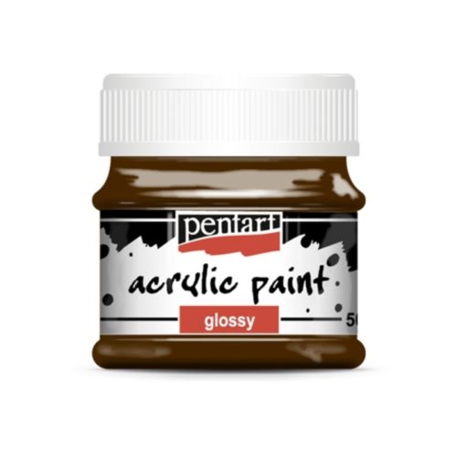 Pentart fényes akrilfesték 50ml sötétbarna