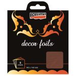 Pentart dekorfólia bronz 14x14cm, 5 db/csomag