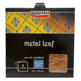 Pentart dekorfólia bronz 14x14cm, 5 db/csomag